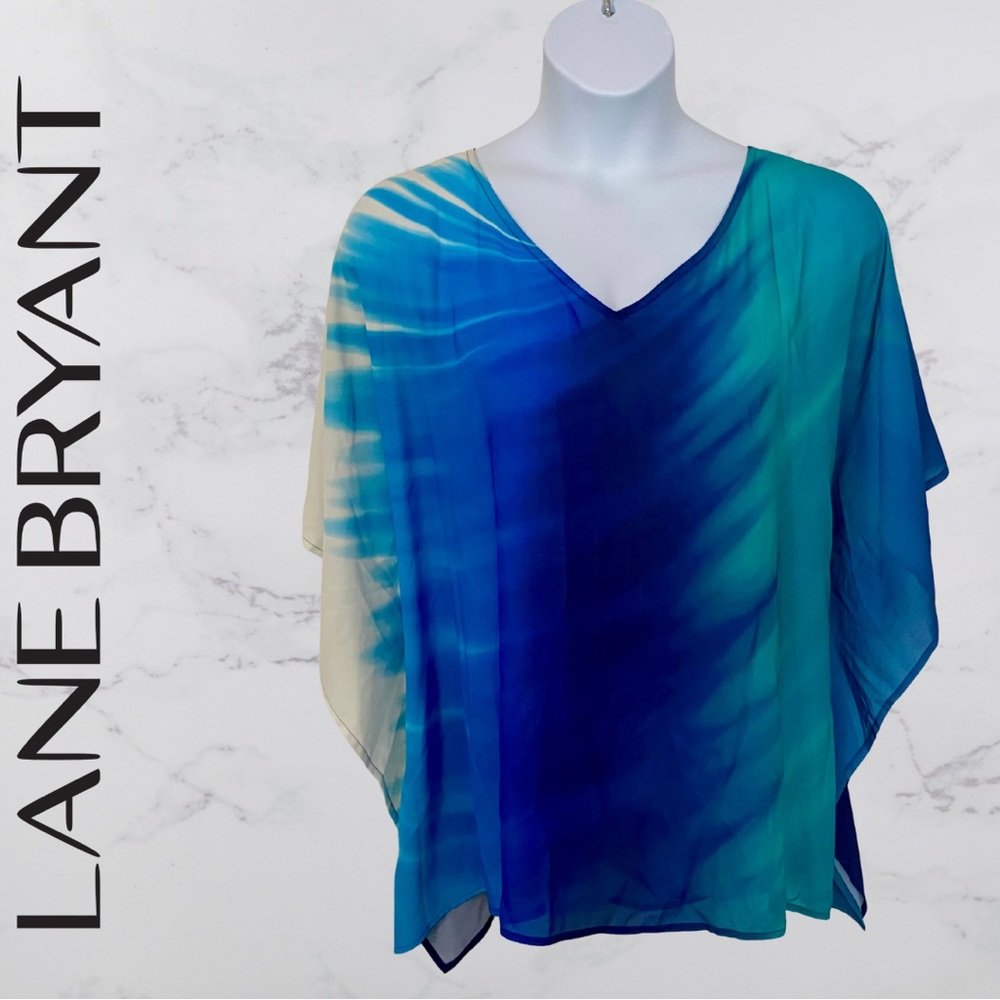 Lane Bryant Vivid Ombre Poncho Blouse